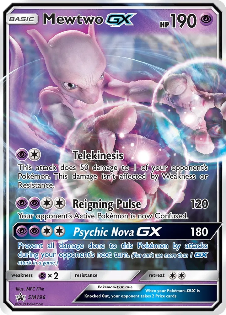 Mewtwo-GX, Sun & Moon Promos SM196