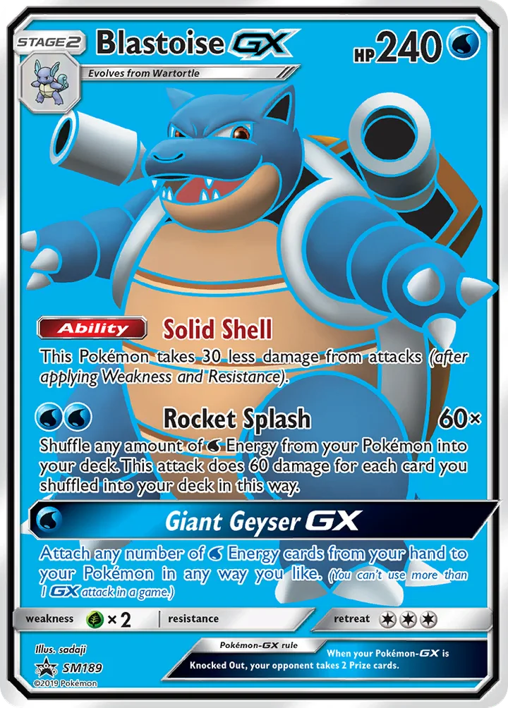Blastoise-GX, Sun & Moon Promos SM189