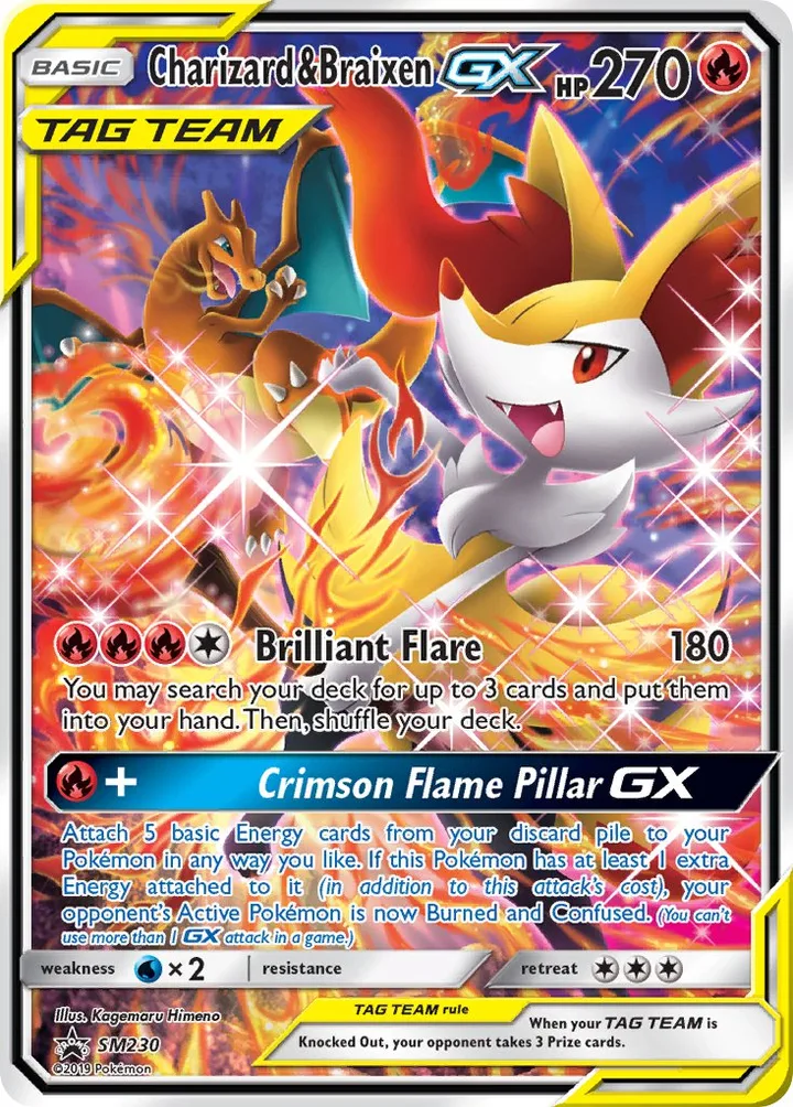 Charizard & Braixen-GX, Sun & Moon Promos SM230