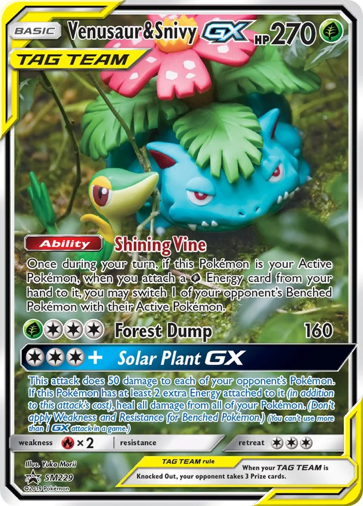 Venusaur & Snivy-GX, Sun & Moon Promos SM229
