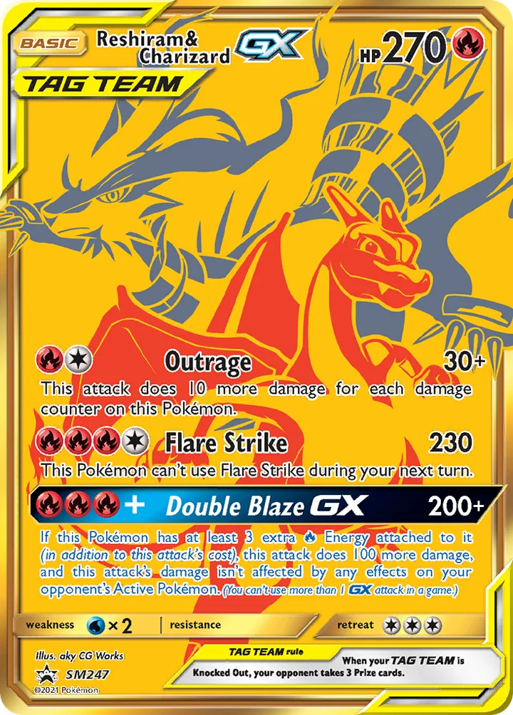 Reshiram & Charizard-GX, Sun & Moon Promos SM247