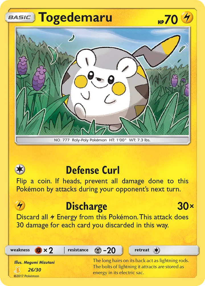 Togedemaru, Sun & Moon Trainer Kit—Alolan Raichu 26/30