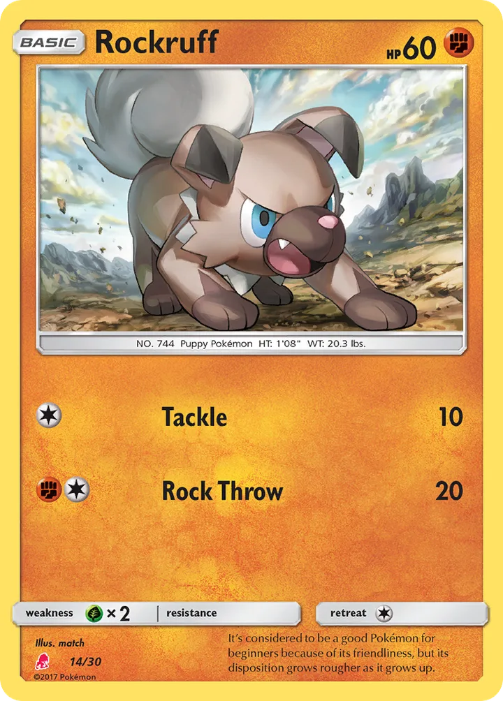 Rockruff, Sun & Moon Trainer Kit—Lycanroc 14/30
