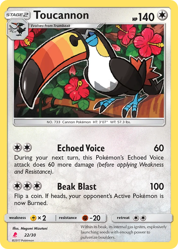 Toucannon, Sun & Moon Trainer Kit—Lycanroc 22/30