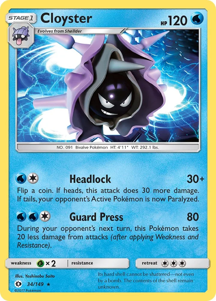 Cloyster, Sun & Moon 34/149