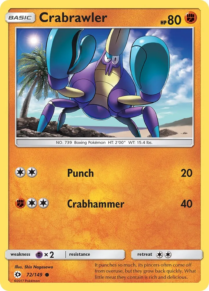 Crabrawler, Sun & Moon 72/149