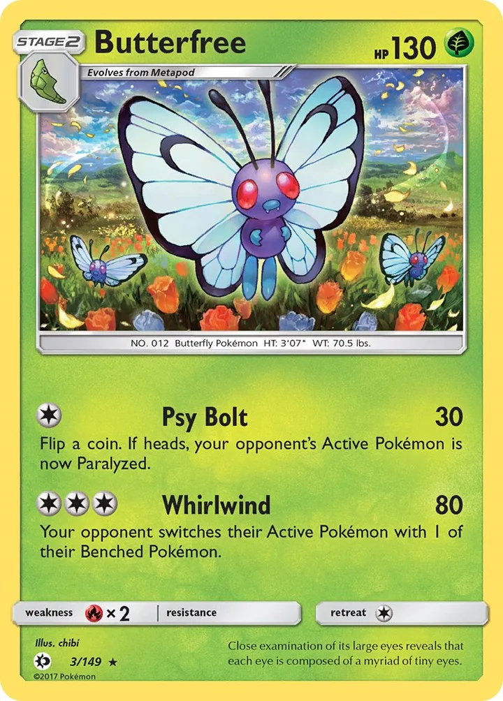 Butterfree, Sun & Moon 3/149