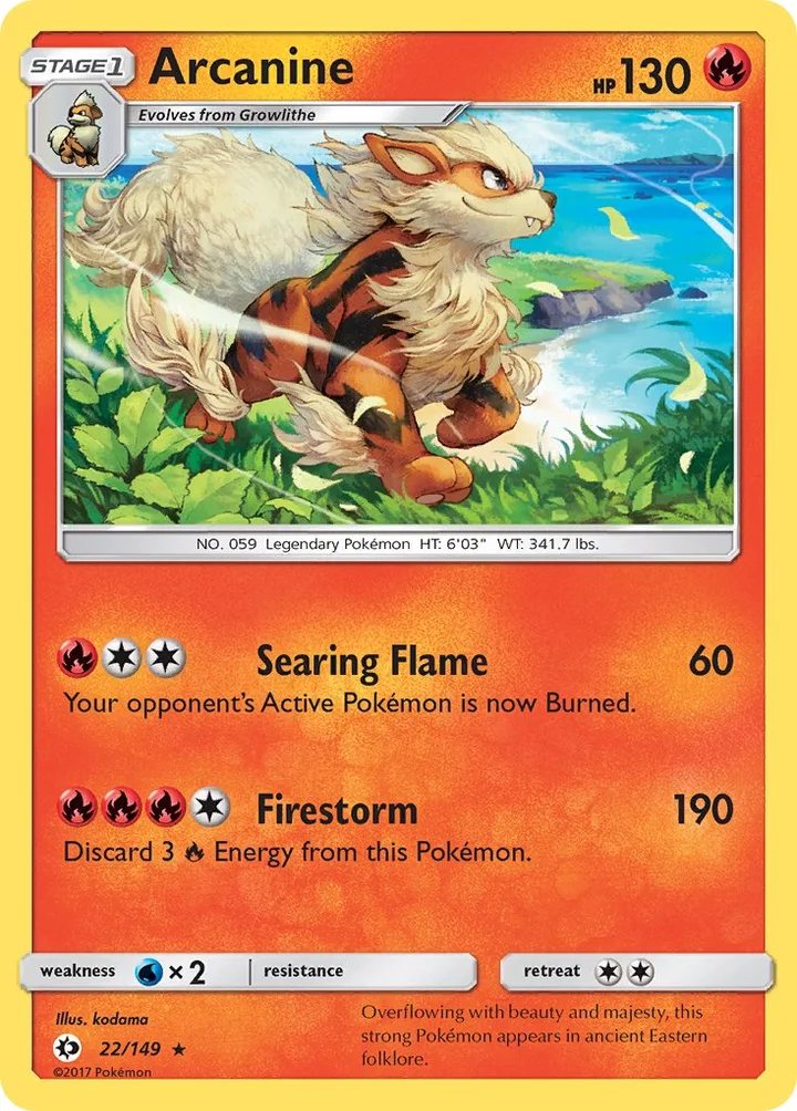 Arcanine, Sun & Moon 22/149
