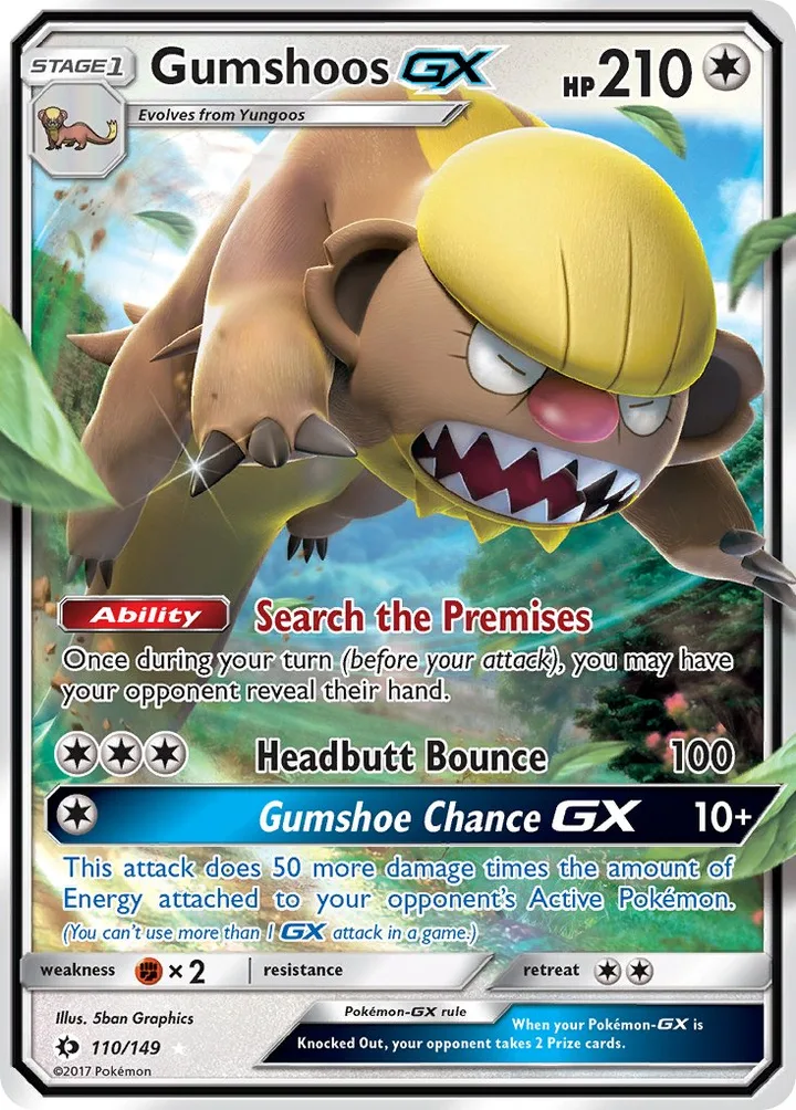 Gumshoos-GX, Sun & Moon 110/149