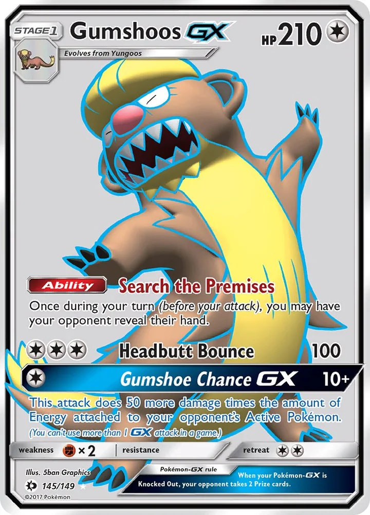 Gumshoos-GX, Sun & Moon 145/149