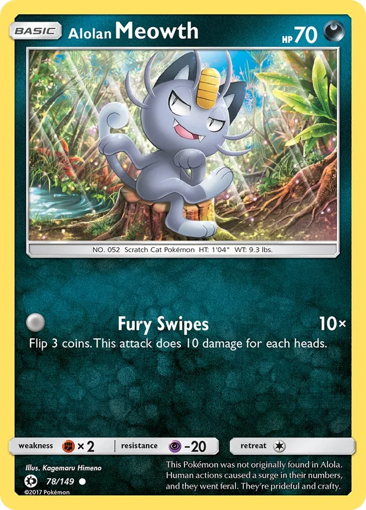 Alolan Meowth, Sun & Moon 78/149
