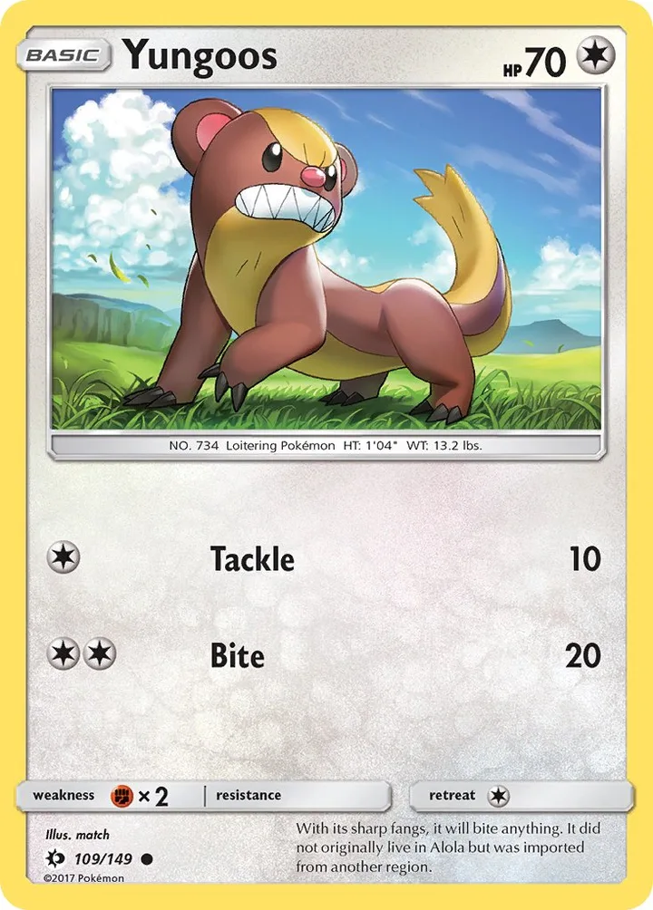 Yungoos, Sun & Moon 109/149