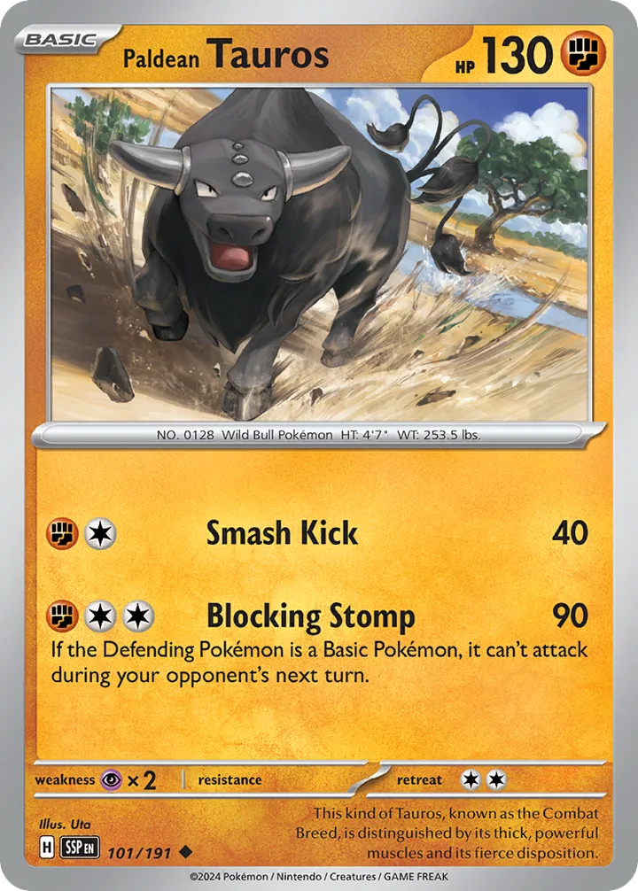 Paldean Tauros, Surging Sparks 101/191