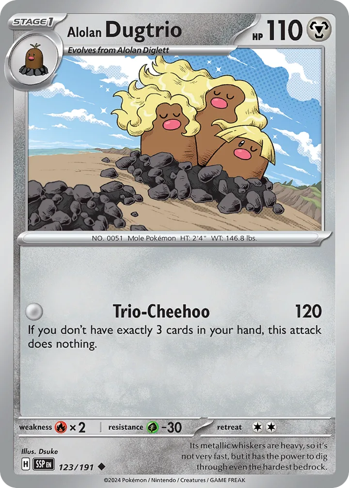 Alolan Dugtrio, Surging Sparks 123/191