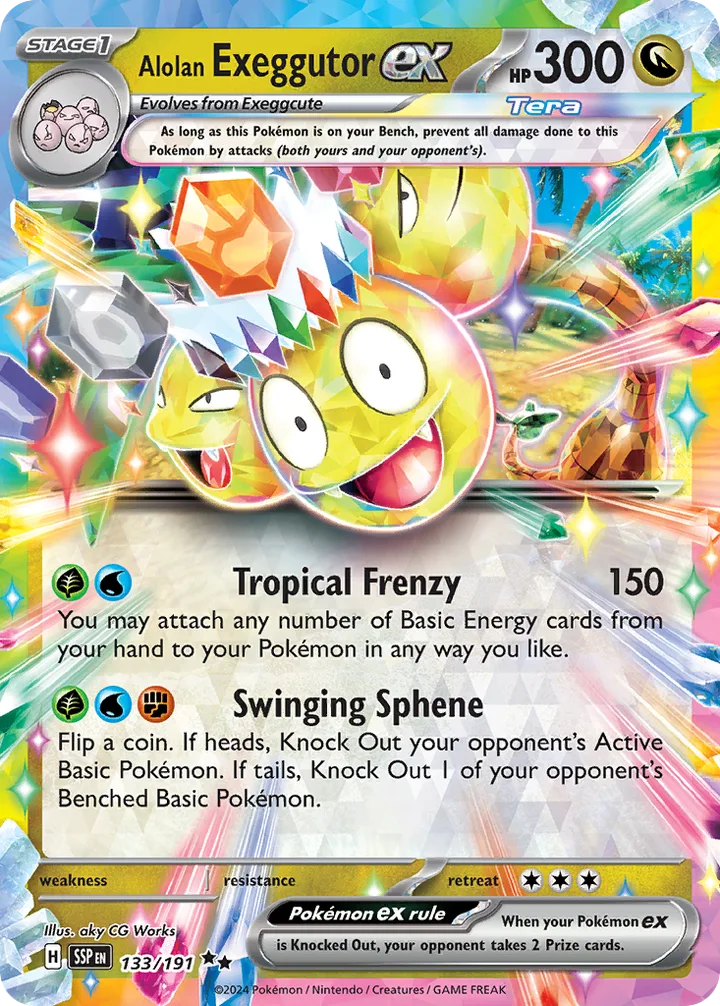 Alolan Exeggutor ex, Surging Sparks 133/191
