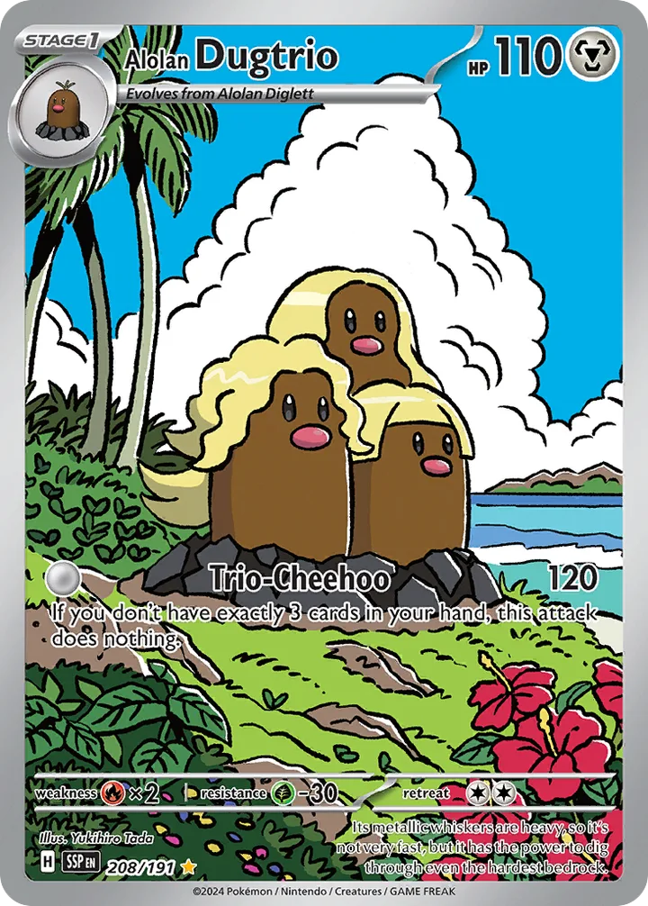 Alolan Dugtrio, Surging Sparks 208/191