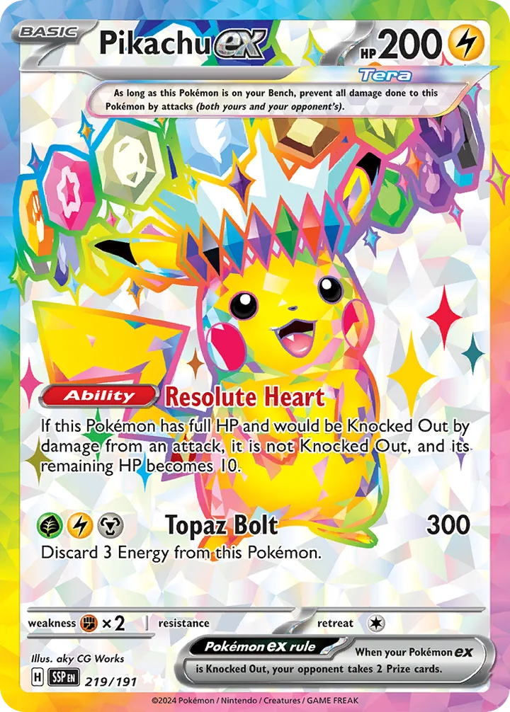 Pikachu ex, Surging Sparks 219/191