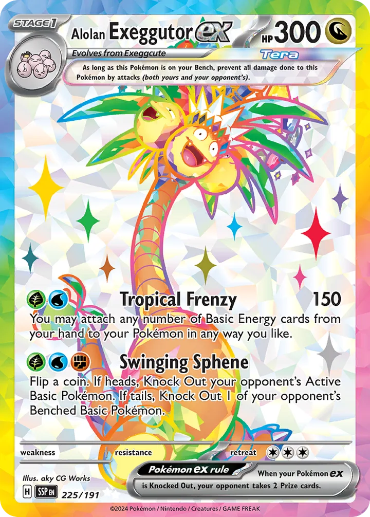 Alolan Exeggutor ex, Surging Sparks 225/191