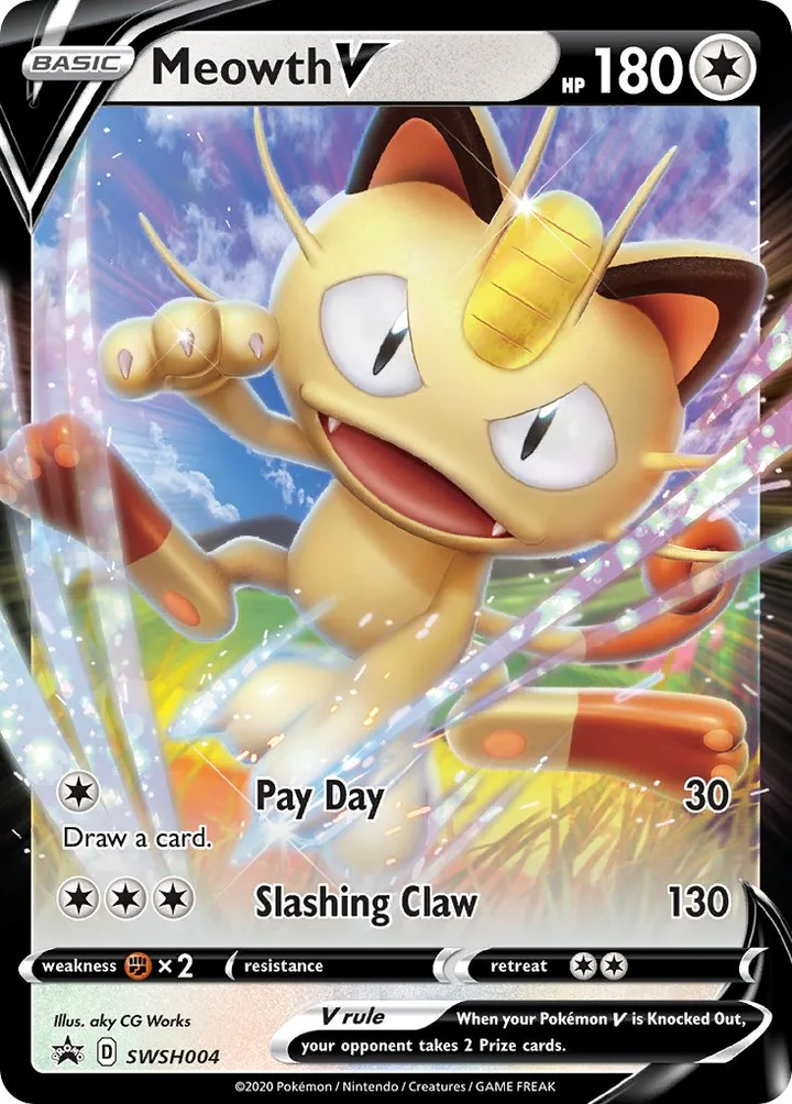 Meowth V, Sword & Shield Promos SWSH004