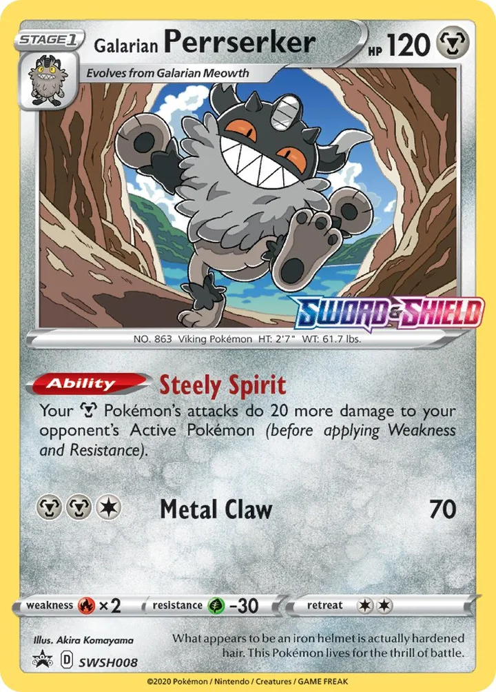 Galarian Perrserker, Sword & Shield Promos SWSH008