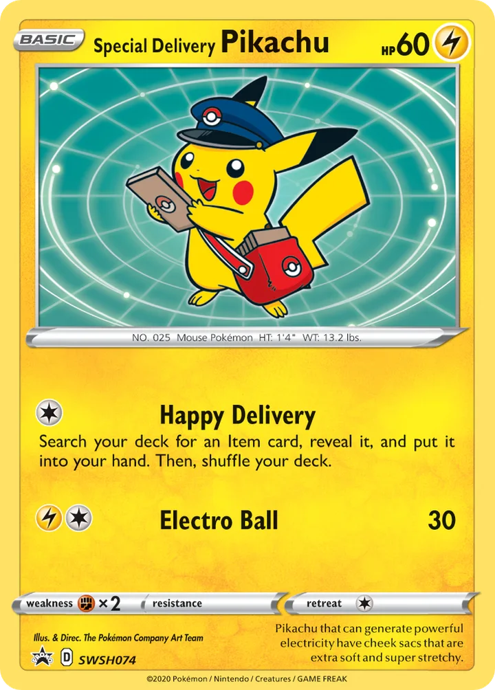 Special Delivery Pikachu, Sword & Shield Promos SWSH074