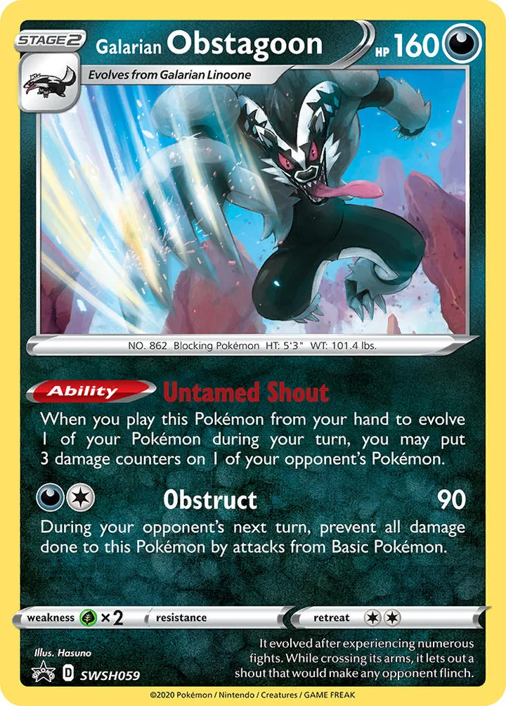 Galarian Obstagoon, Sword & Shield Promos SWSH059