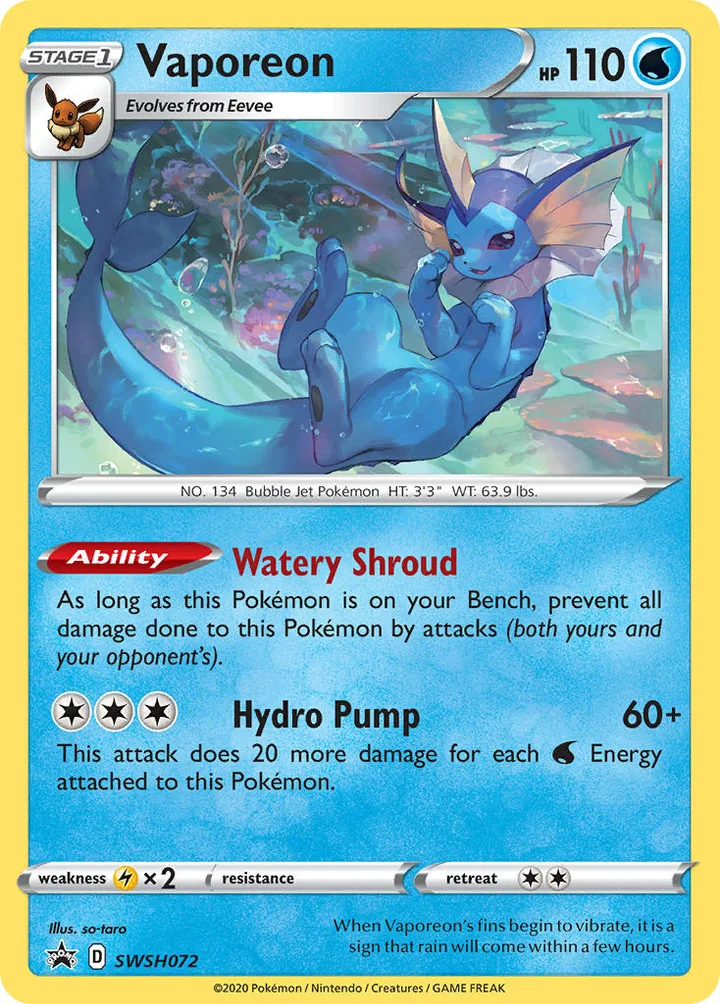 Vaporeon, Sword & Shield Promos SWSH072
