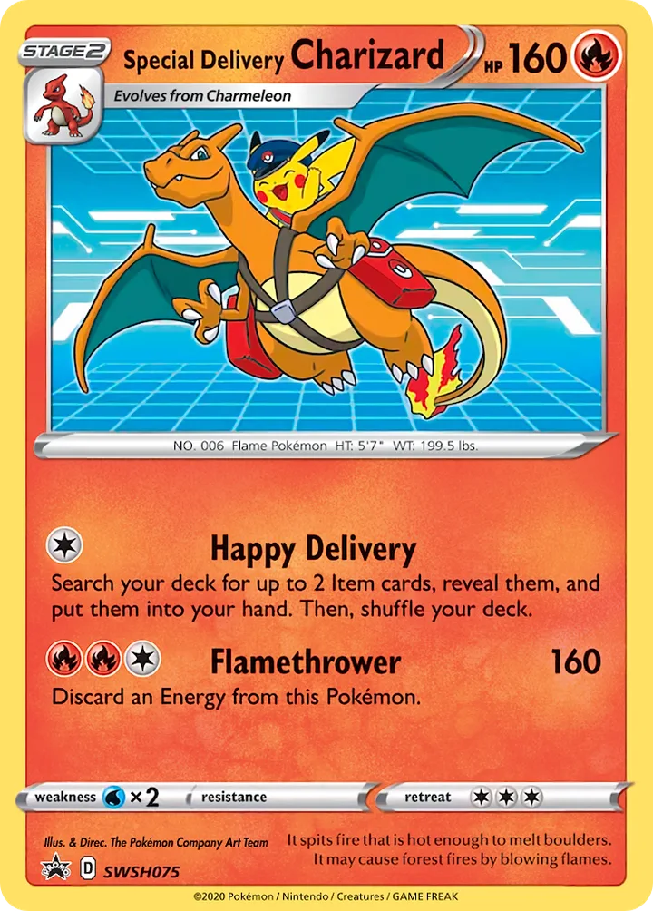 Special Delivery Charizard, Sword & Shield Promos SWSH075