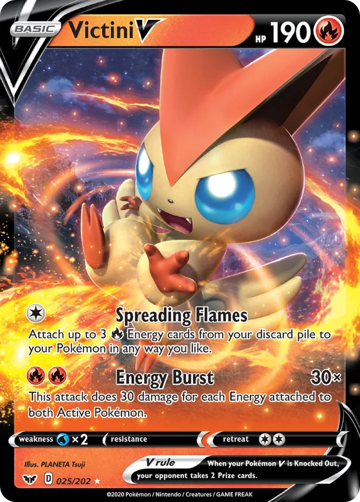 Victini V, Sword & Shield 025/202