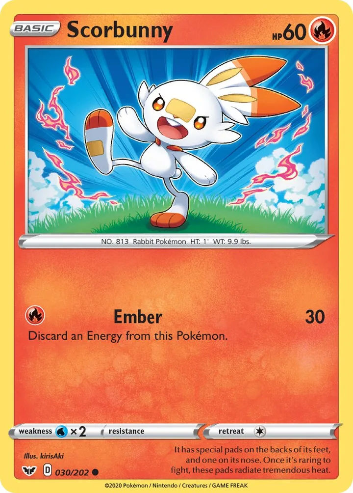Scorbunny, Sword & Shield 030/202