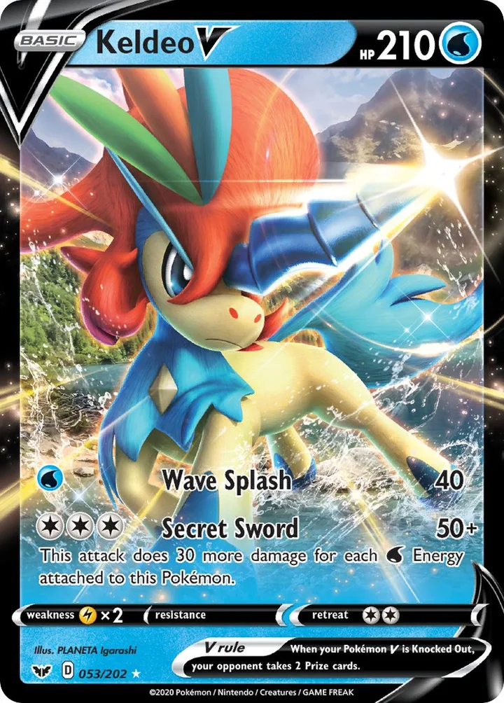 Keldeo V, Sword & Shield 053/202