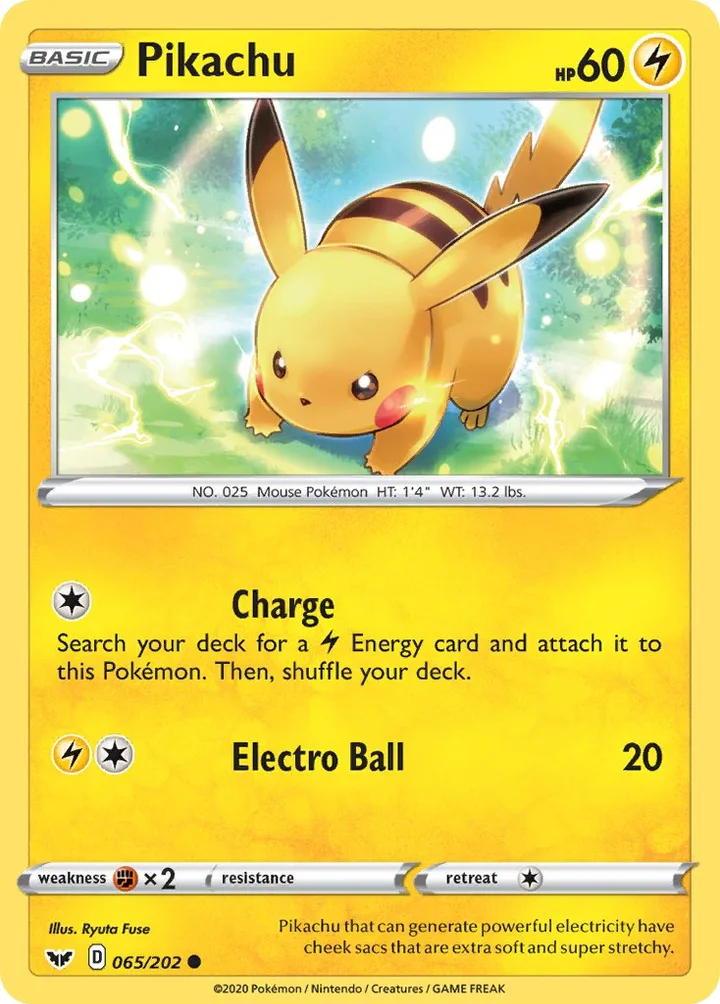 Pikachu, Sword & Shield 065/202