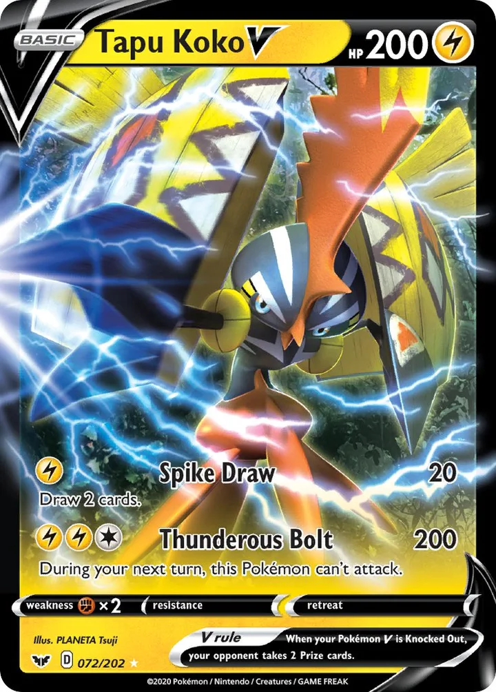 Tapu Koko V, Sword & Shield 072/202