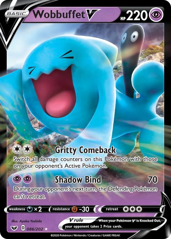 Wobbuffet V, Sword & Shield 086/202