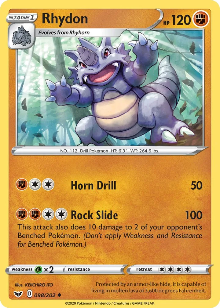 Rhydon, Sword & Shield 098/202