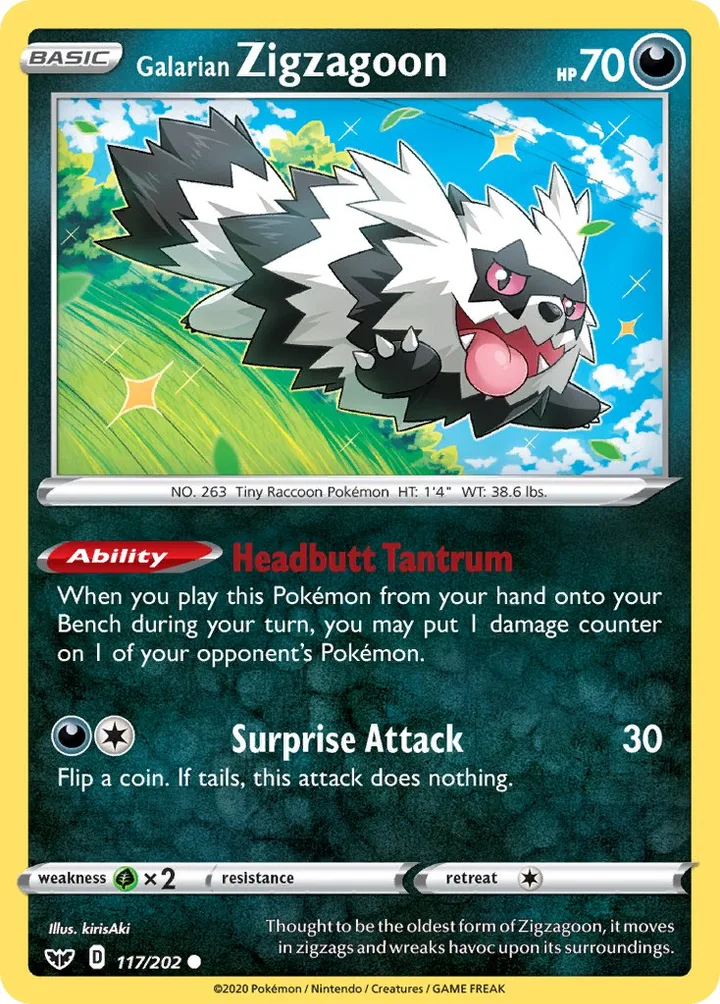 Galarian Zigzagoon, Sword & Shield 117/202