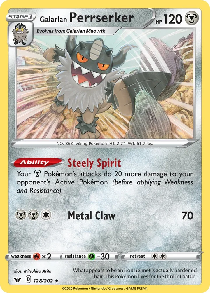Galarian Perrserker, Sword & Shield 128/202