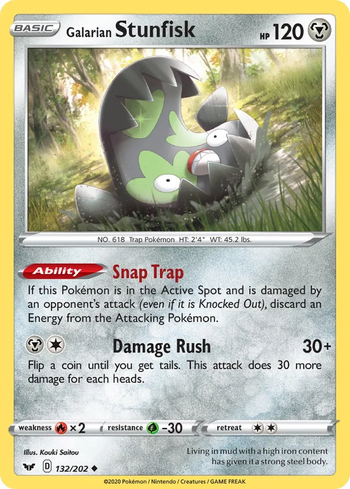 Galarian Stunfisk, Sword & Shield 132/202