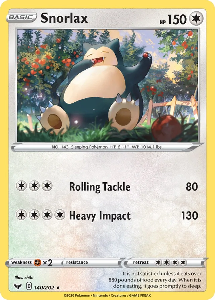 Snorlax, Sword & Shield 140/202