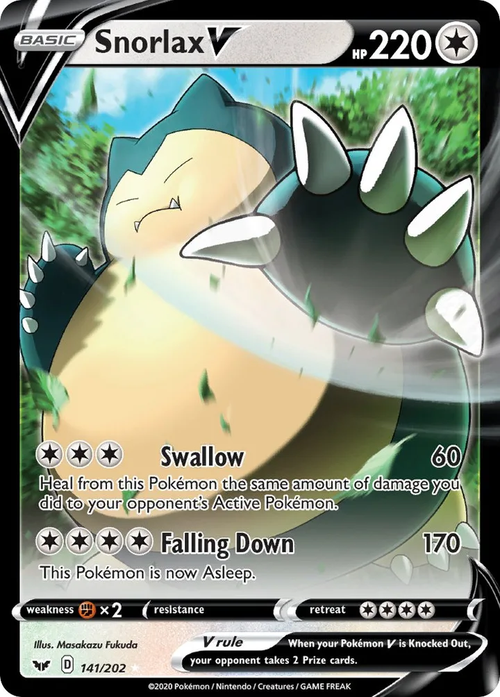 Snorlax V, Sword & Shield 141/202