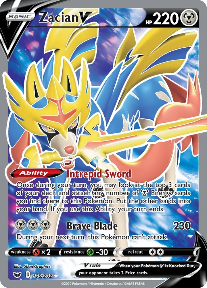 Zacian V, Sword & Shield 195/202