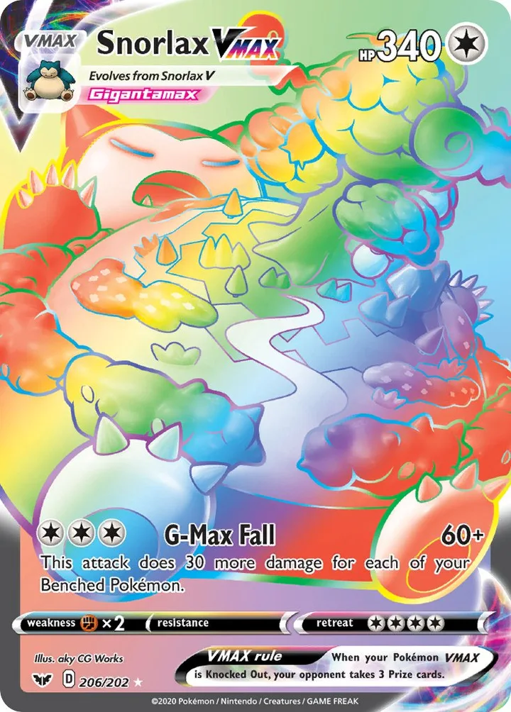Snorlax VMAX, Sword & Shield 206/202