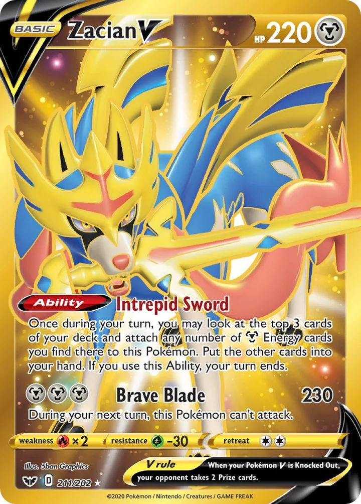 Zacian V, Sword & Shield 211/202
