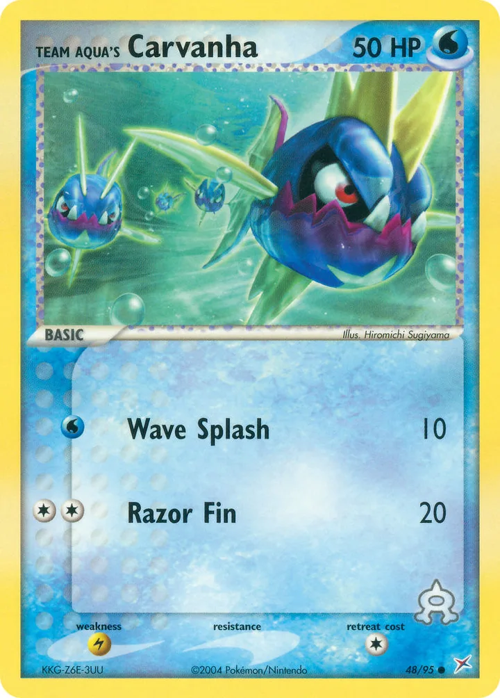 Team Aqua’s Carvanha, Team Magma vs Team Aqua 48/95