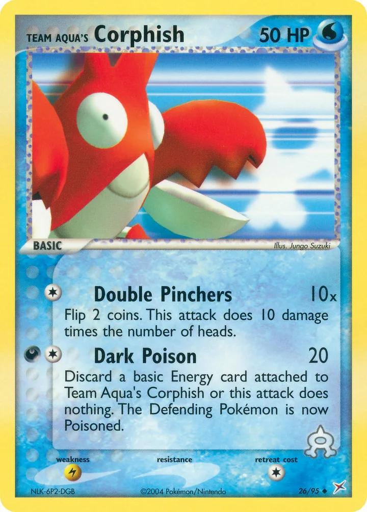 Team Aqua’s Corphish, Team Magma vs Team Aqua 26/95