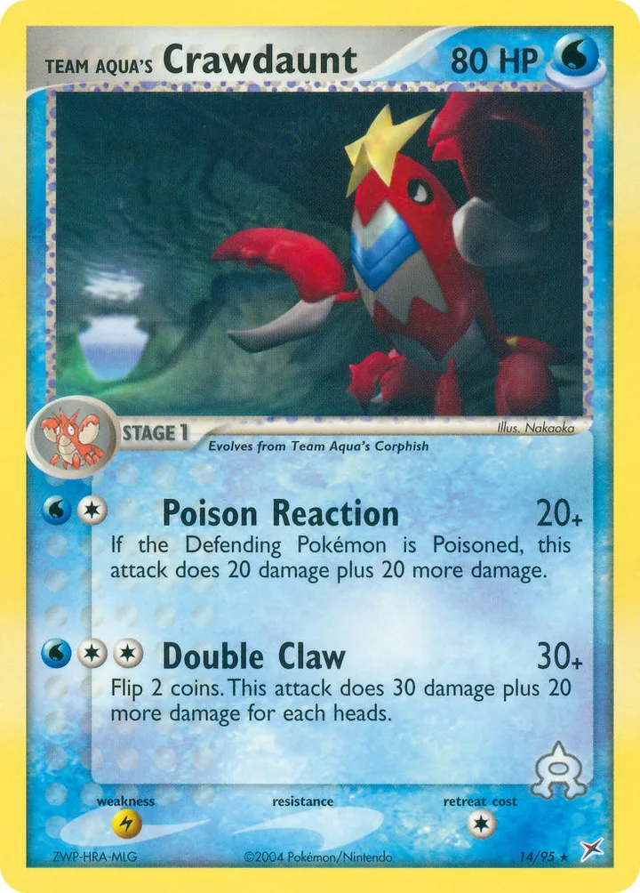 Team Aqua’s Crawdaunt, Team Magma vs Team Aqua 14/95