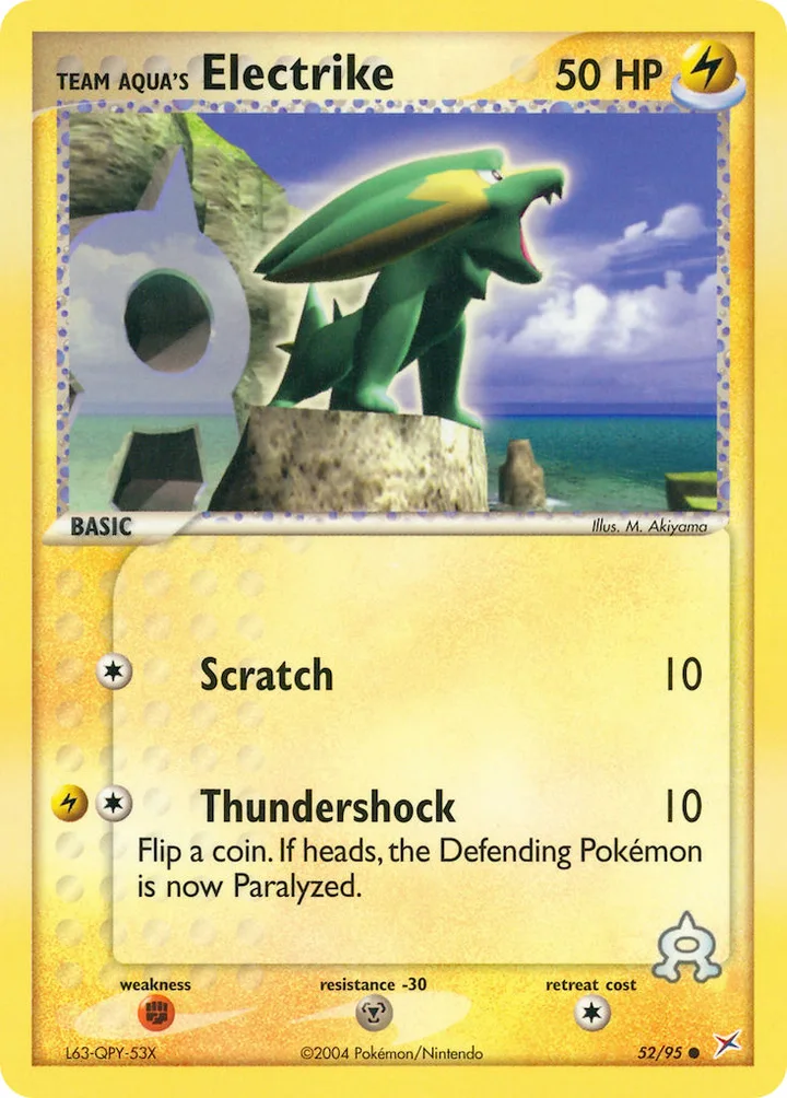 Team Aqua’s Electrike, Team Magma vs Team Aqua 52/95