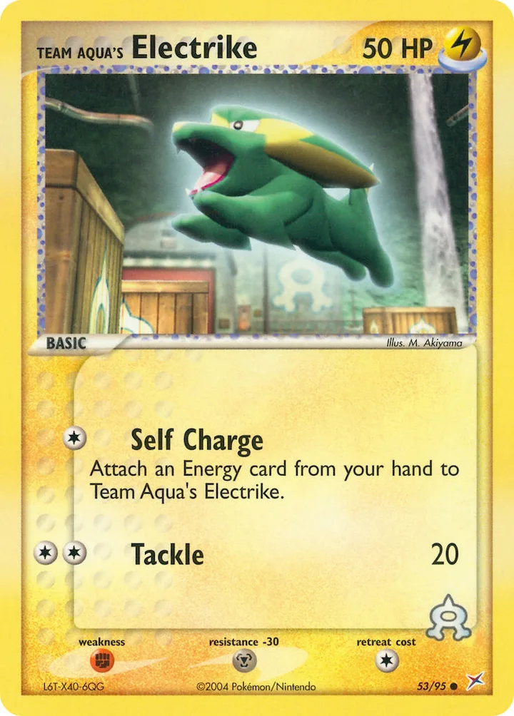 Team Aqua’s Electrike, Team Magma vs Team Aqua 53/95