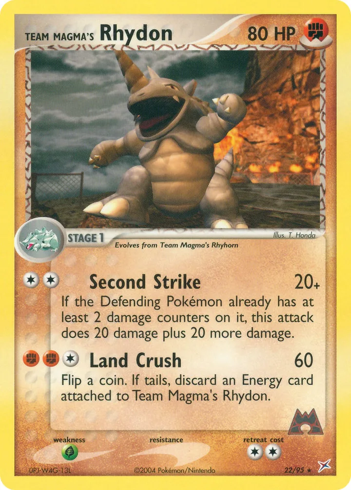 Team Magma’s Rhydon, Team Magma vs Team Aqua 22/95