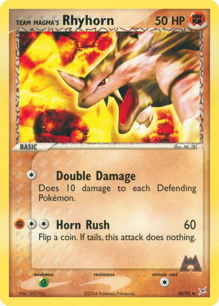 Team Magma’s Rhyhorn, Team Magma vs Team Aqua 38/95